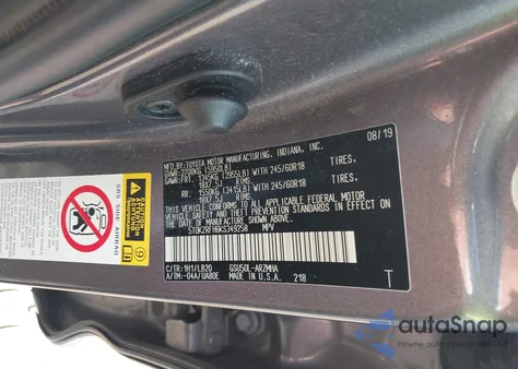 2019 Toyota Highlander Xle из США, поврежденный, VIN 5TDKZRFH6KS349258